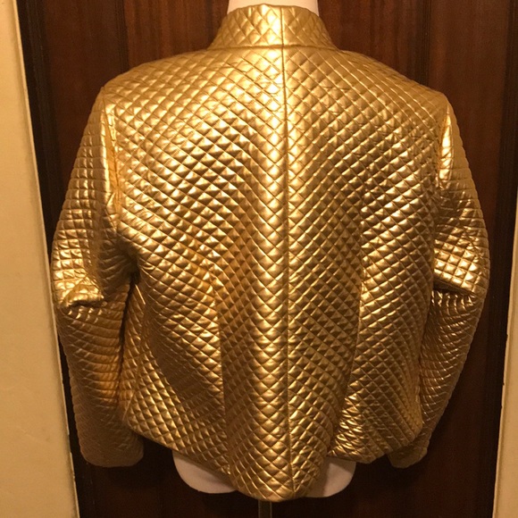 Gold Buttonless Blazer - Picture 6 of 7